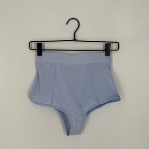 Zara High Waisted Brief Bikini Bottoms In Sky Blue